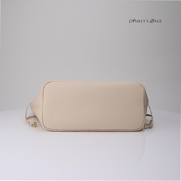 Louis Vuitton MM Neverfull Monogram Empreinte Giant In Crème Rose Trianon Pink - Picture 6 of 15